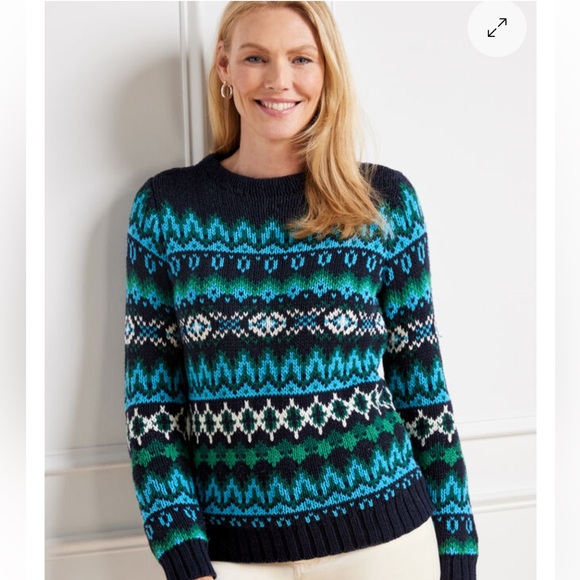 Talbots Sweaters - Talbots Crewneck Sweater‎ Chamonix Fair Isle Medium NWT